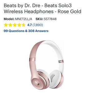 BRAND NEW Pink Rose Gold Solo 3 Beats